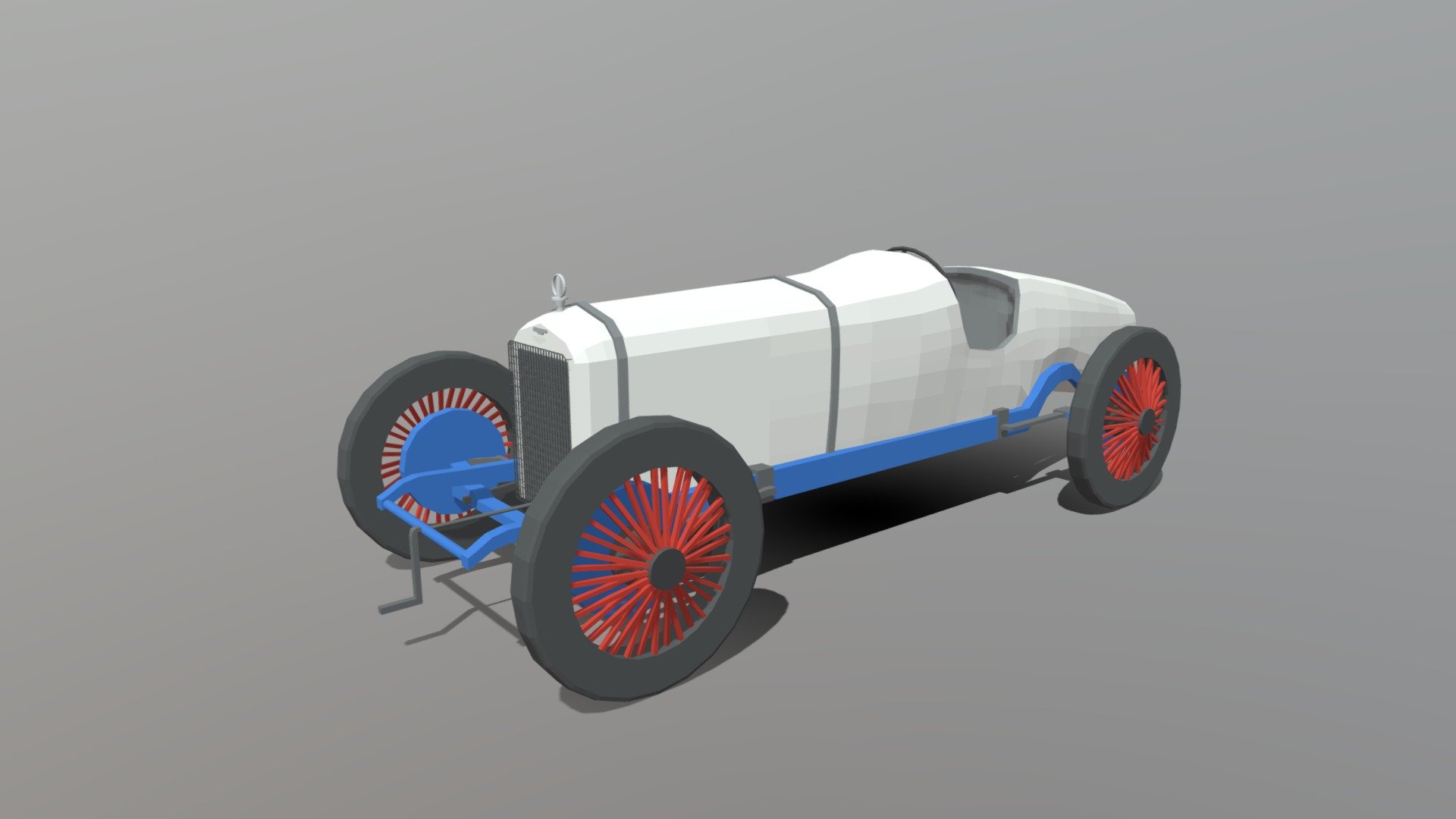 Low Poly Cartoon Duesenberg  GP Racing Car 3d model