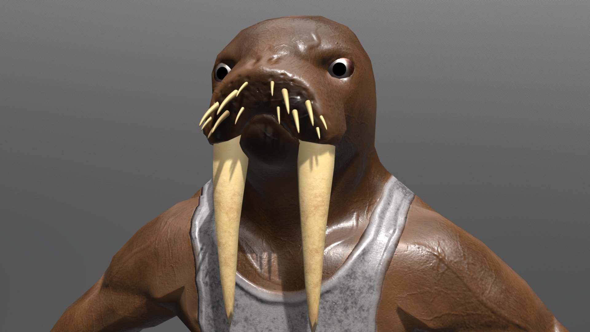 muscular Walrus 3d model