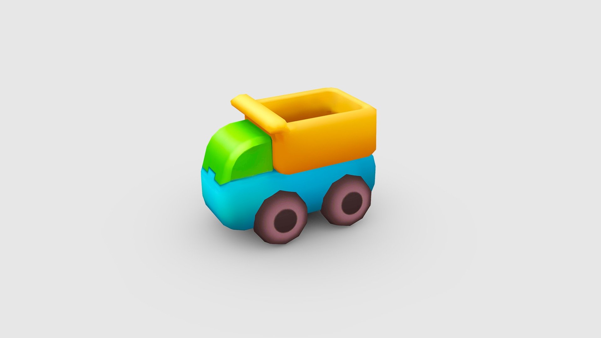 Cartoon toy van 3d model