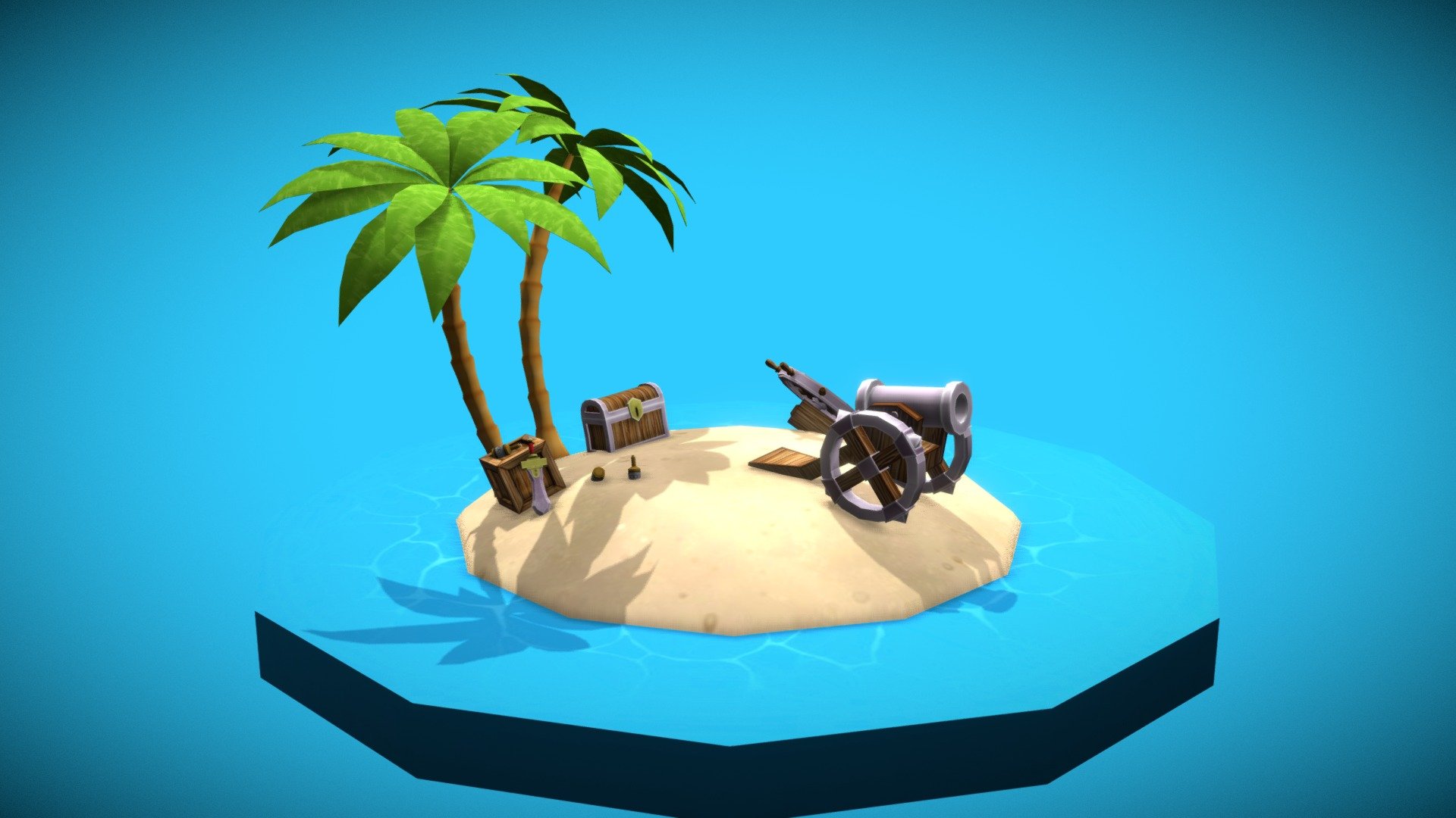 Pirate Island 3d model