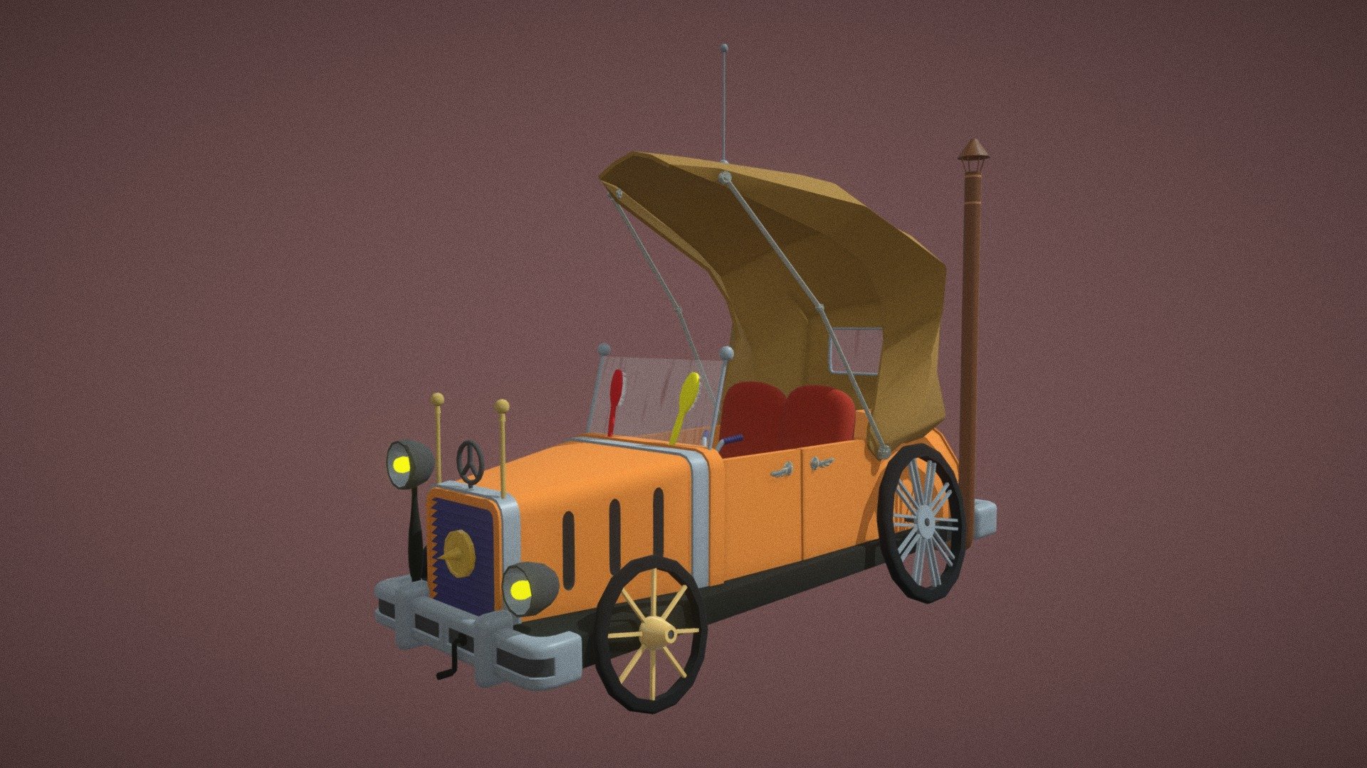 Volks (Wolfs) Car ("Nu Pogodi!"/"Ну Погоди!") 3d model