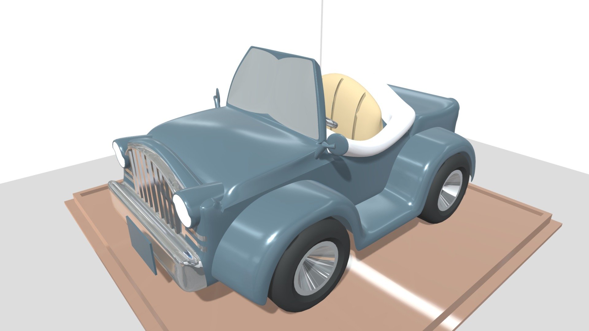 Cartoonic Car For Animation 3d model