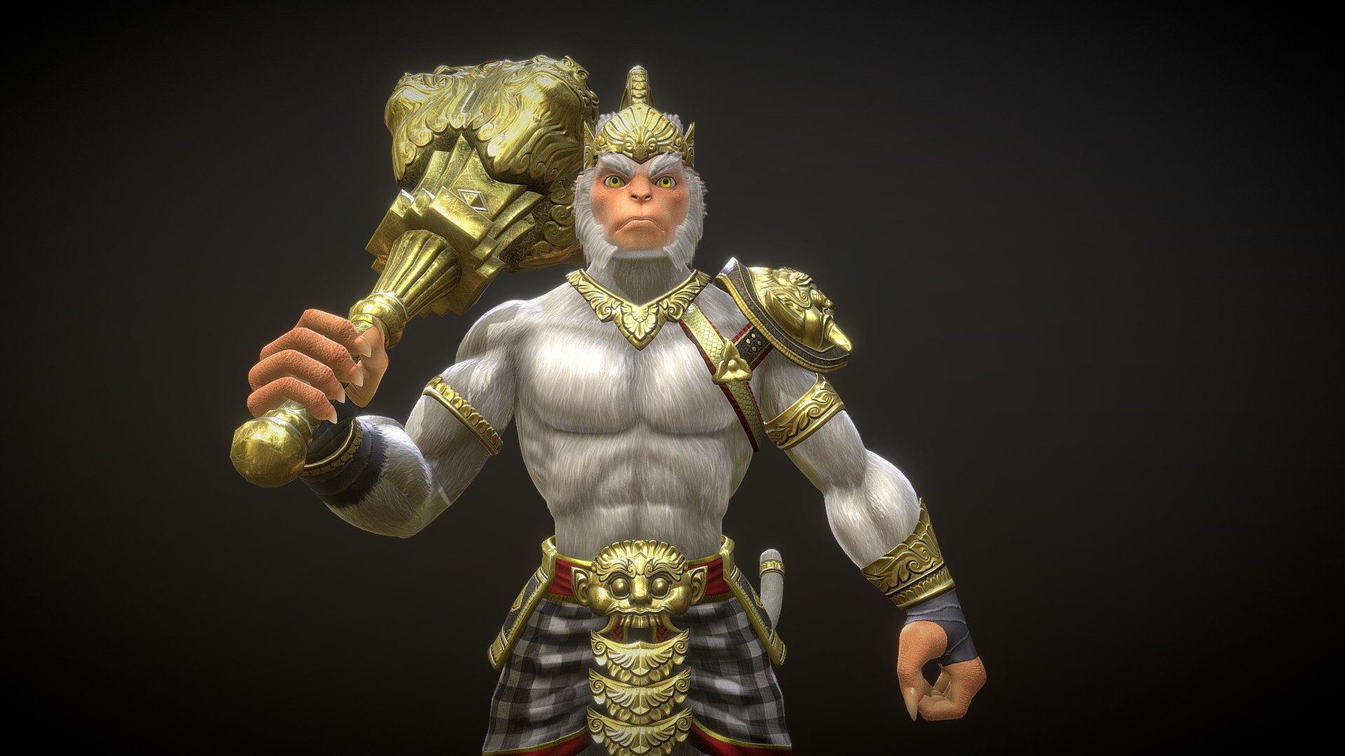 Mahavira Hanuman 3d model