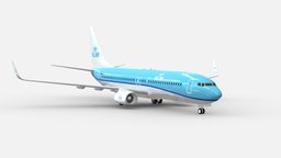 3d model boeing KLM 737 8K2