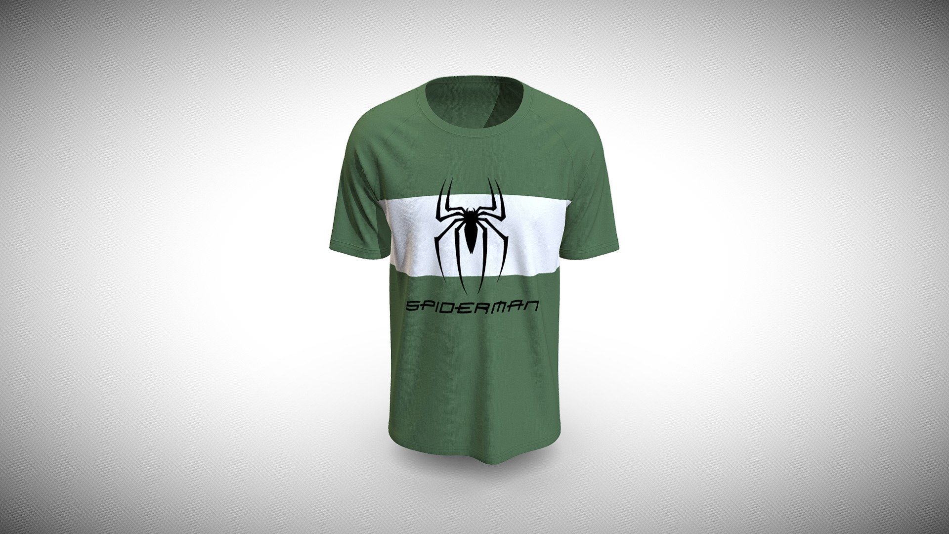 Spiderman Printed Basic Tee Design 3d model