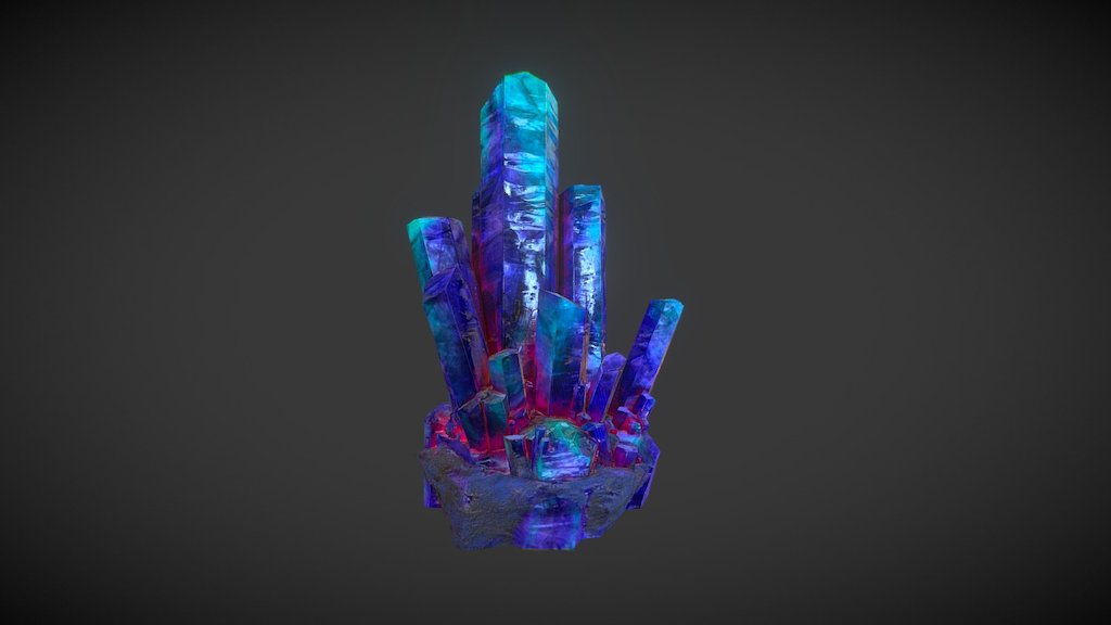 Blu Ore Rock 3d model