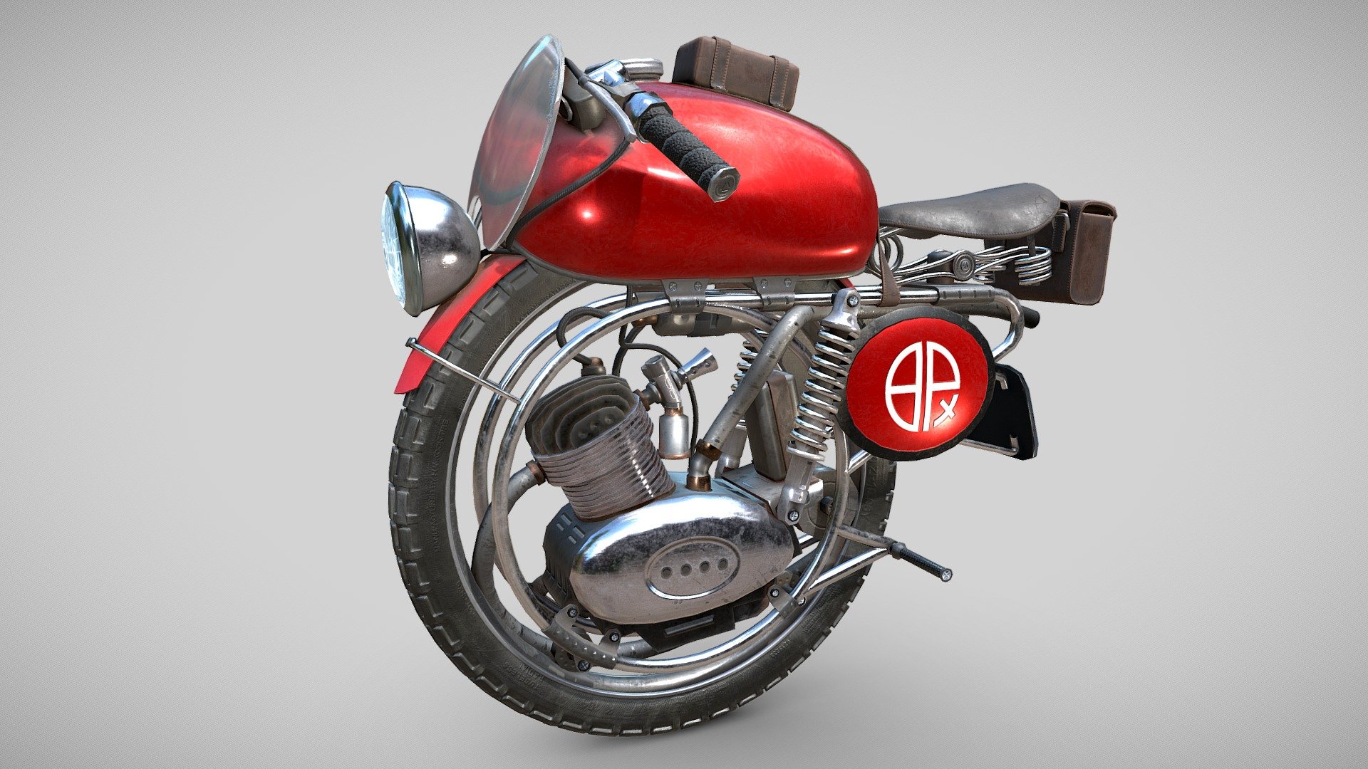 Monobike Red Speed 3d model