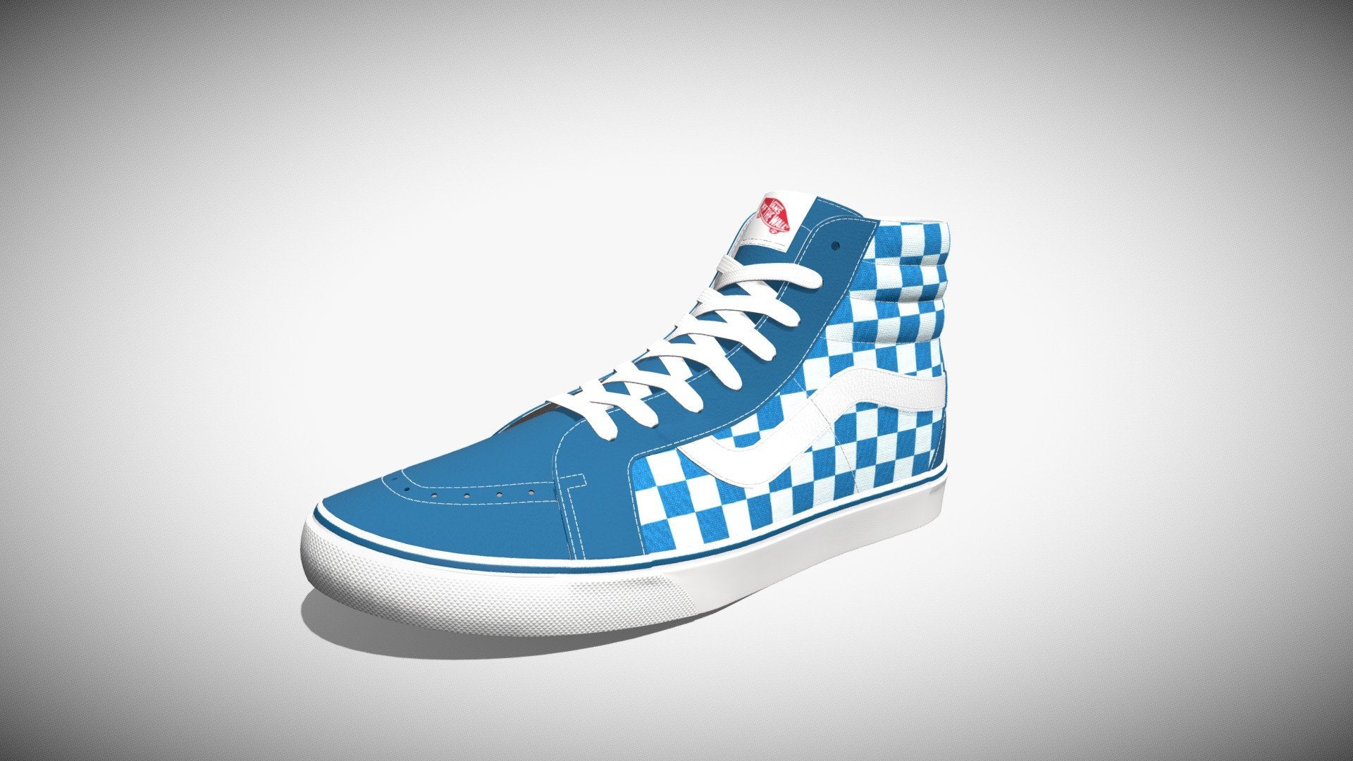 Vans Sk8- Hi Reissue Checker Blue 3d model