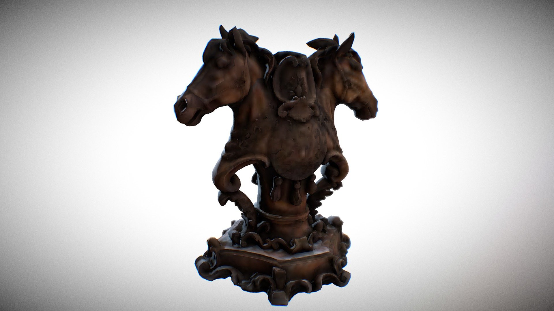 Twin Head Horses 3d model