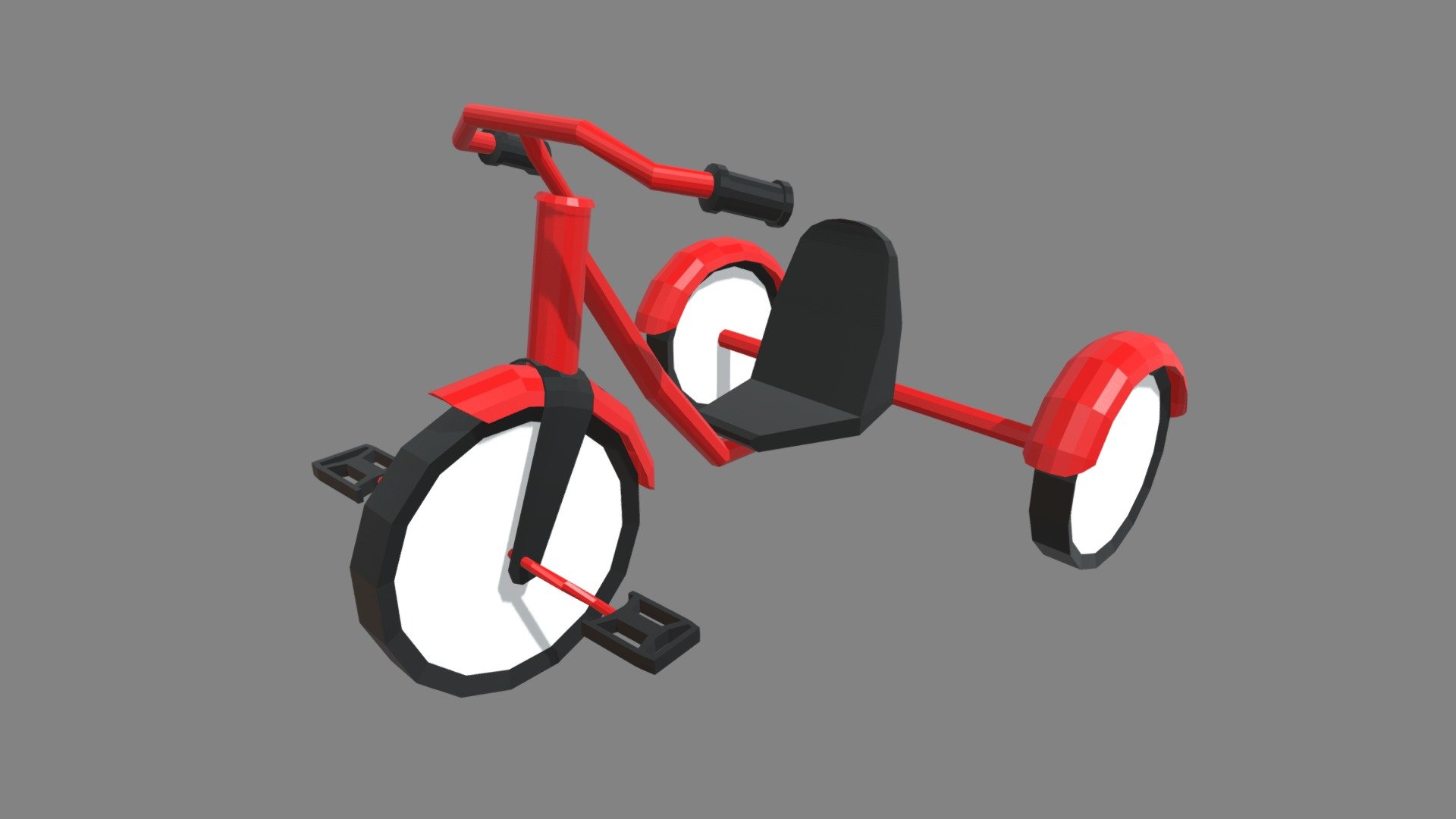 Low Poly Tricycle 3d model