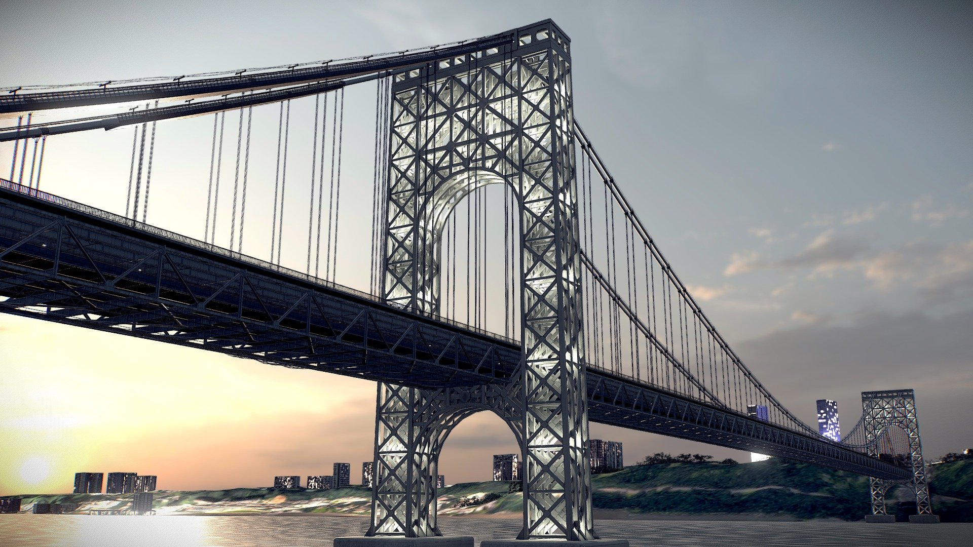 George Washington Bridge, NYC 3d model