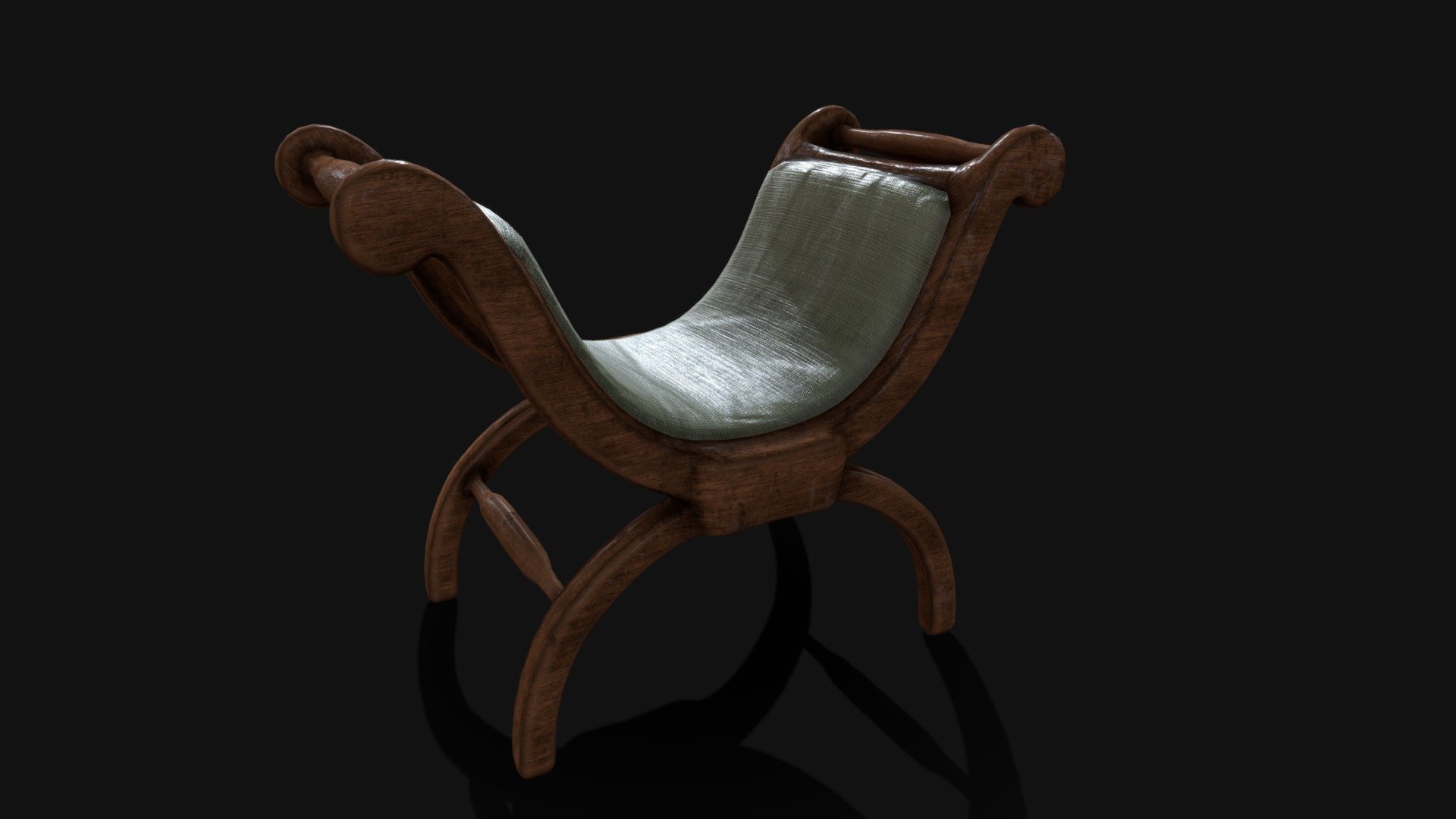 Curule Roman Chair 3d model