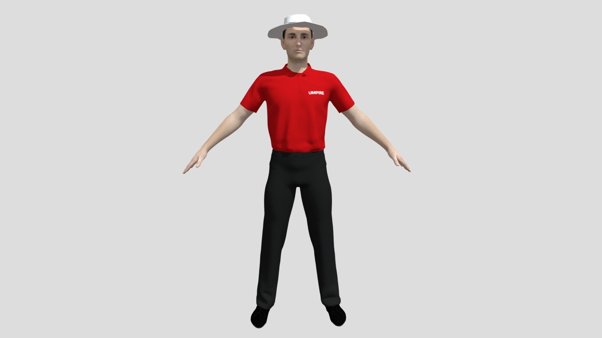 Cricket Umpire 3d model