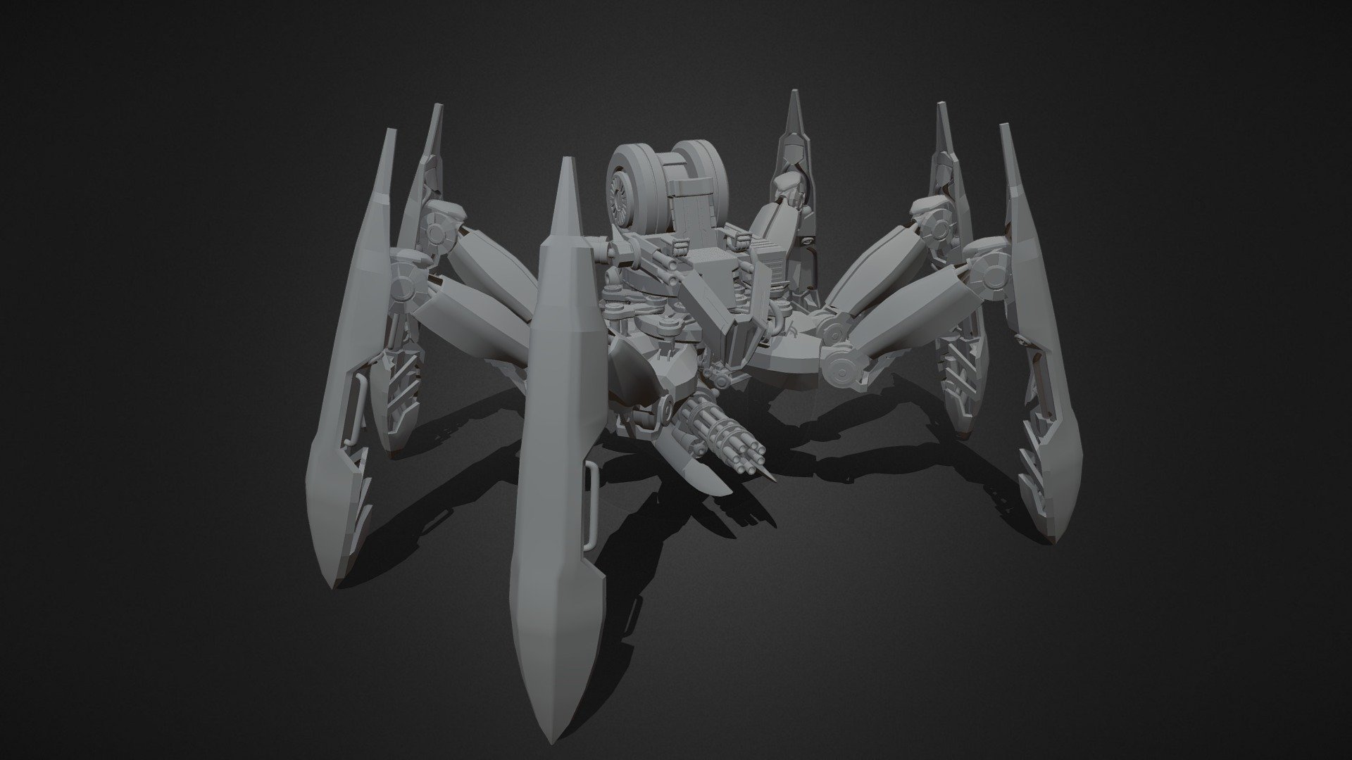 Spider Mech Model 3d model