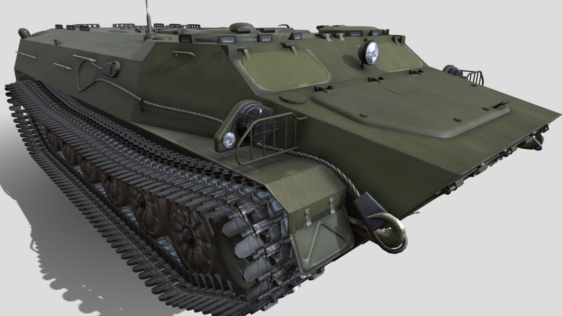 MTLB russian multi-purpose tractor light armored 3d model