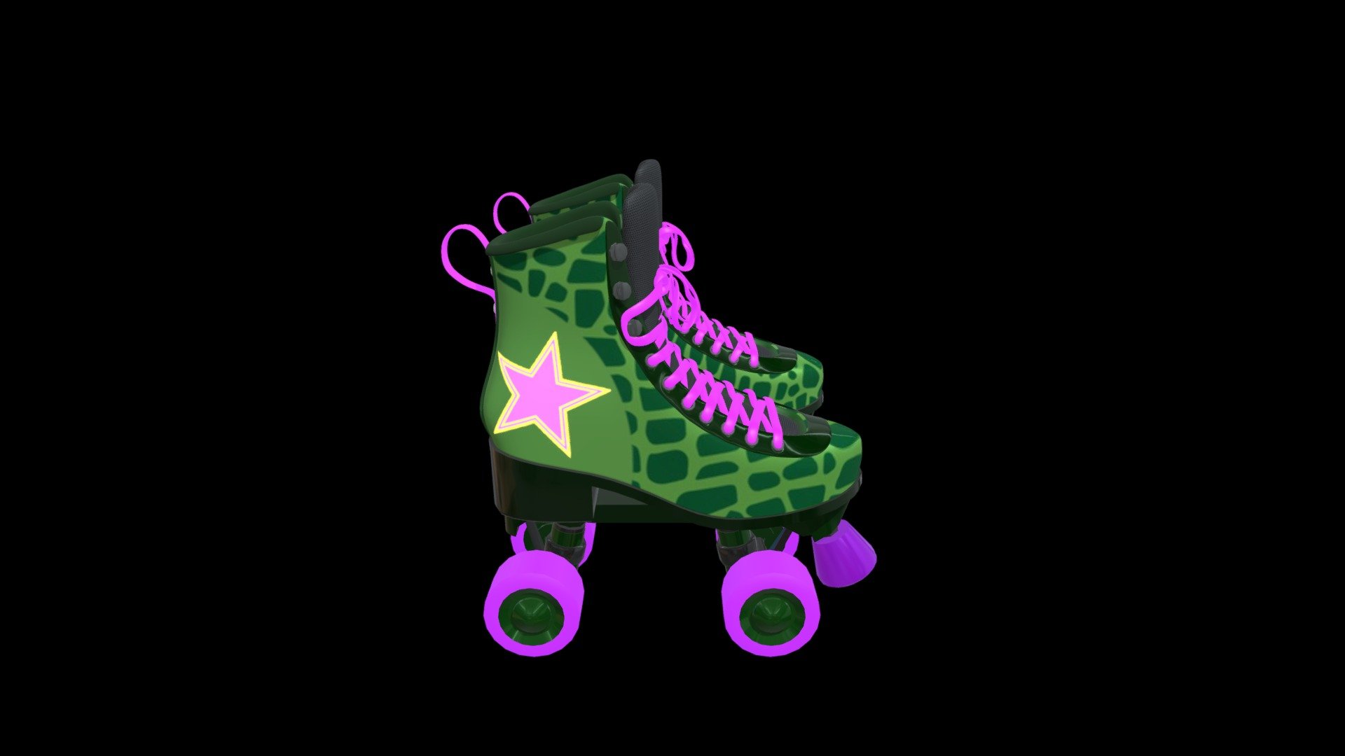 FNAF Security Breach Monty Gator Inspired Skates 3d model