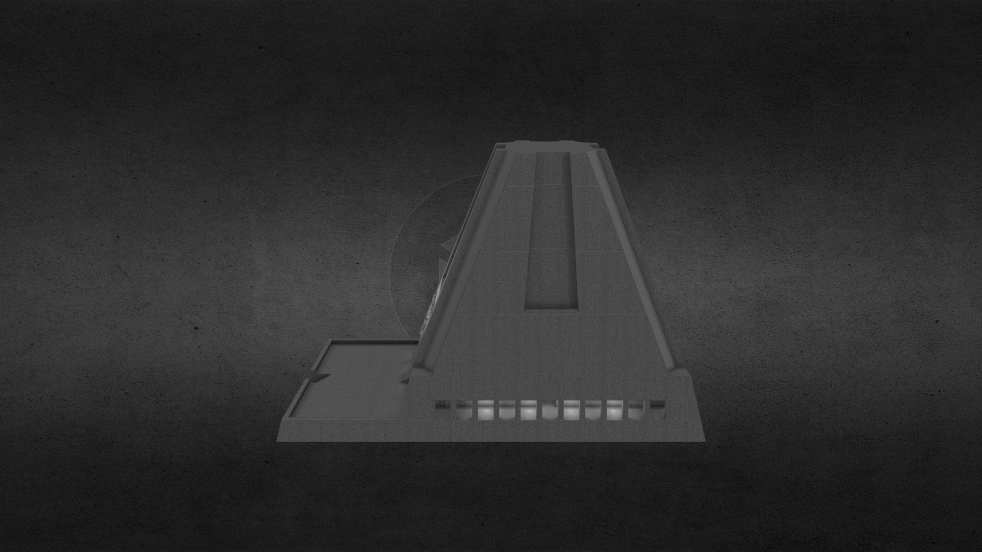 Nazi building (Brutalist architecture like) 3d model