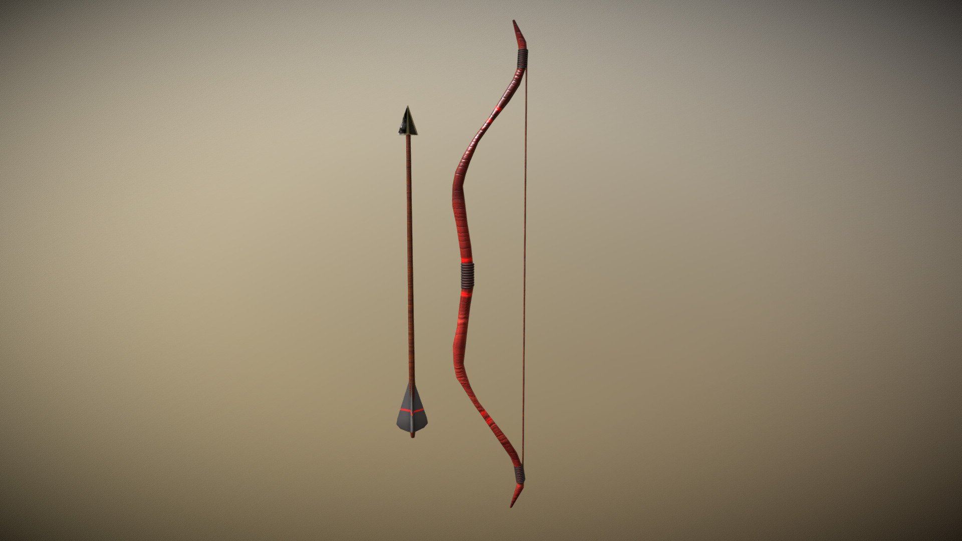 Bow And Arrow 3d model