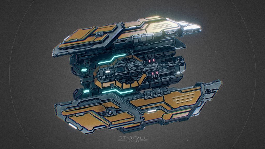 Starfall Tactics — Paragon Eclipse battleship 3d model