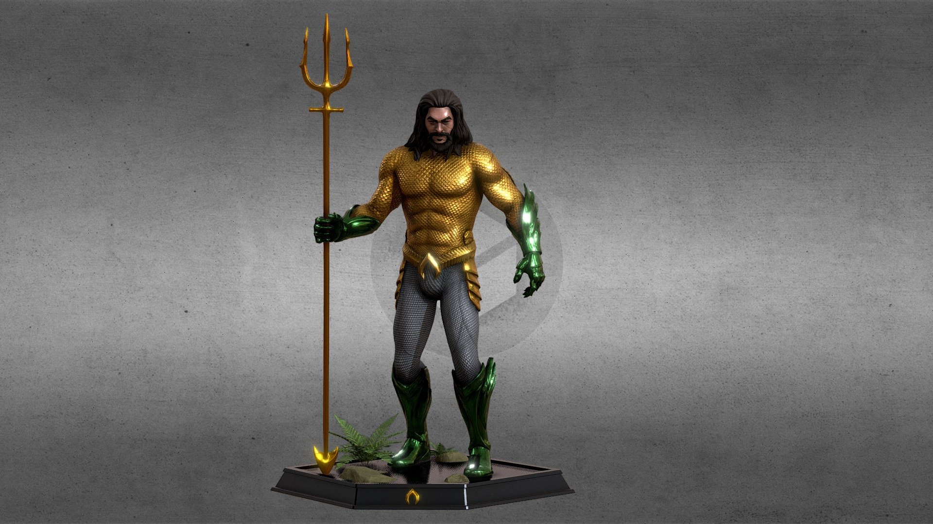 Aquaman Rigged 3d model