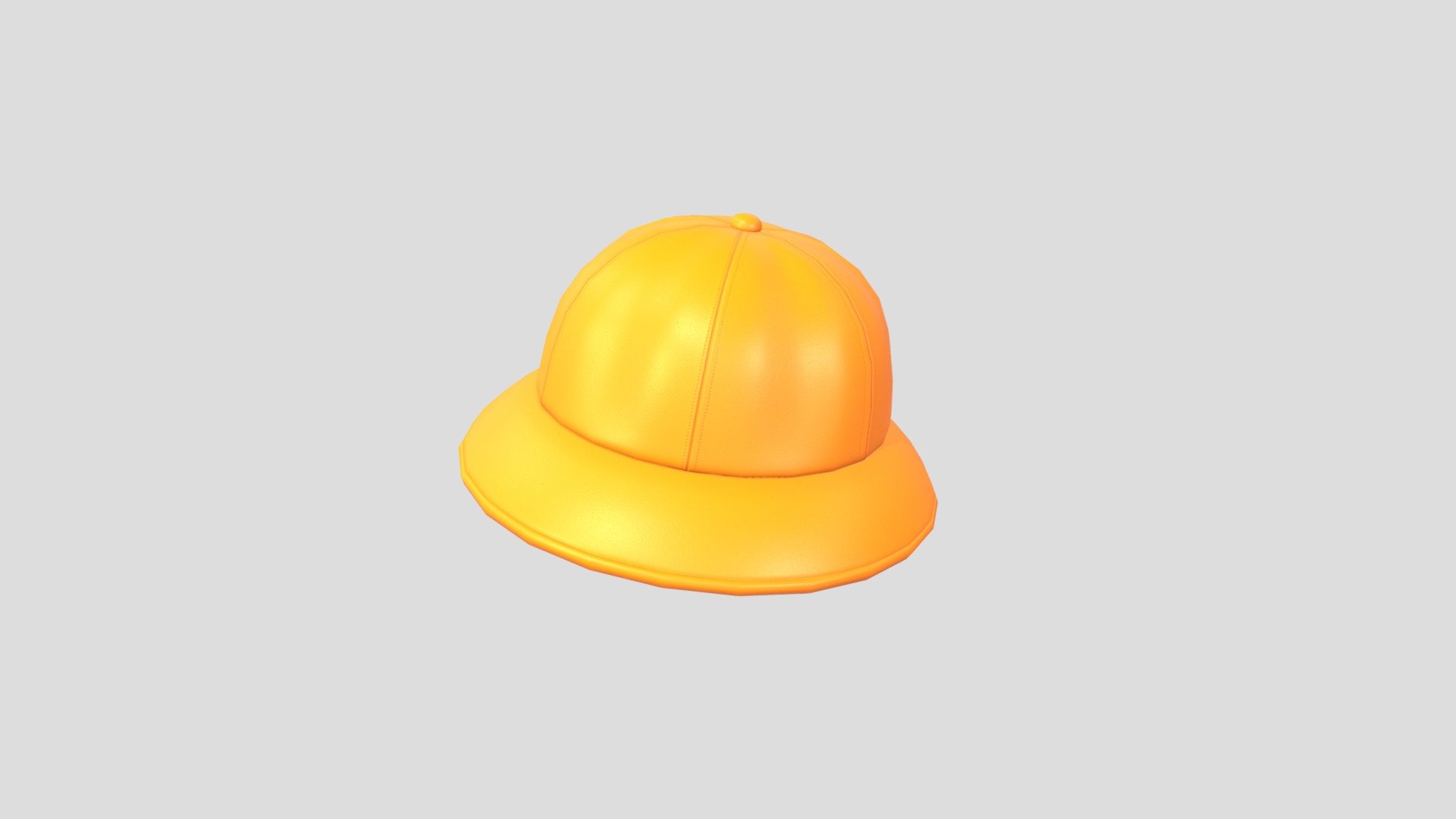 Yellow Bucket Hat 3d model