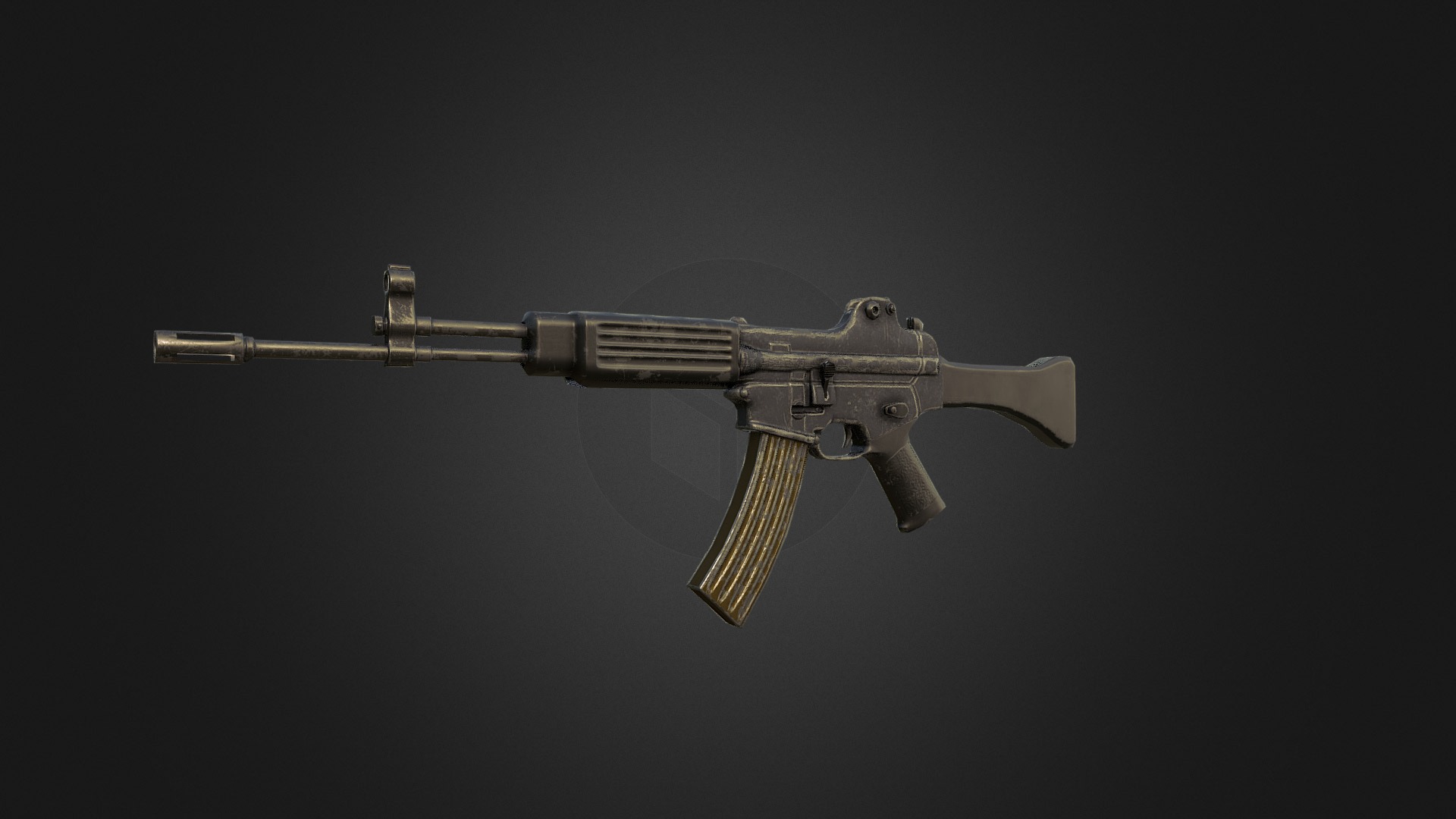 k2 assault rifle 3d model