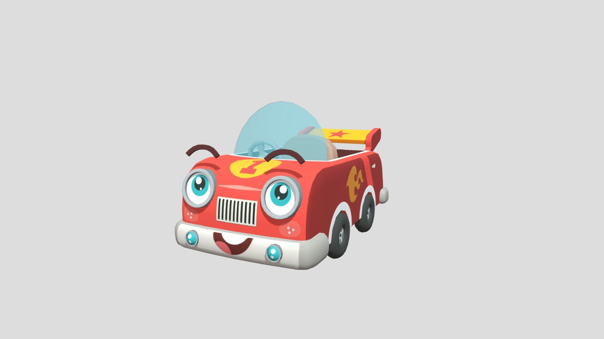 Cartoon Car 3d model