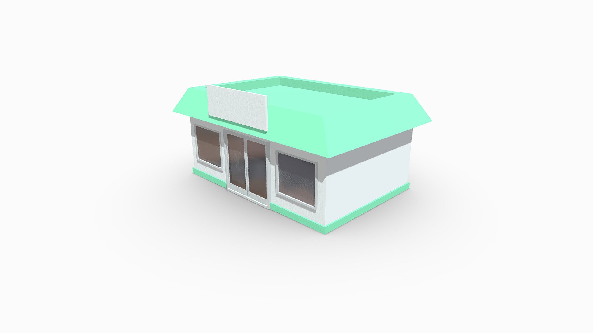 Grocery Store (Low Poly) 3d model