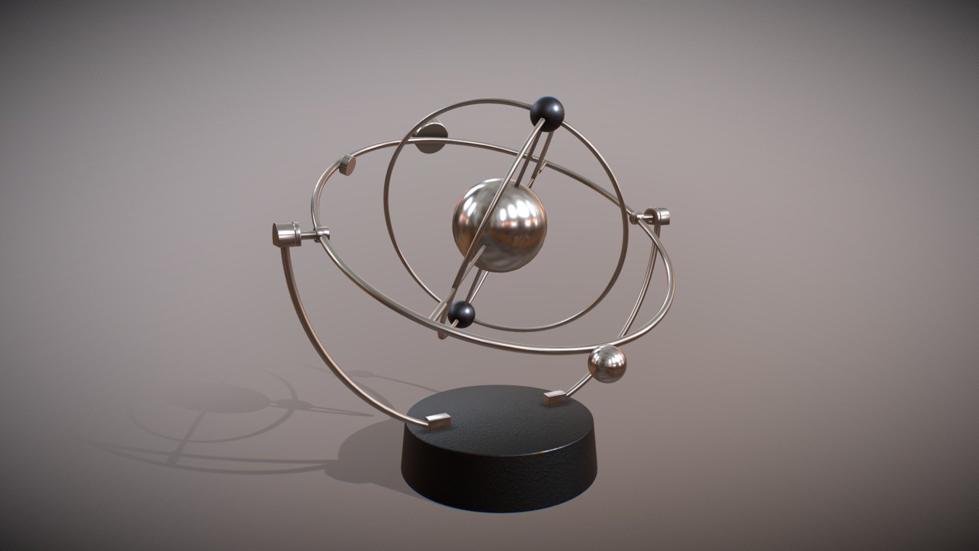 Magnetic Pendulum rotating eternal balls 3d model