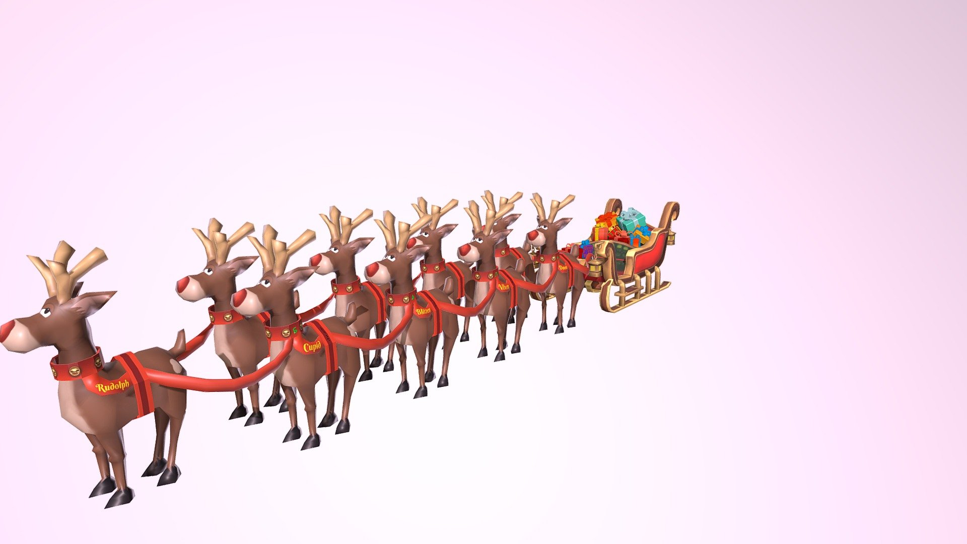 3D model New Years Sledge 3d model