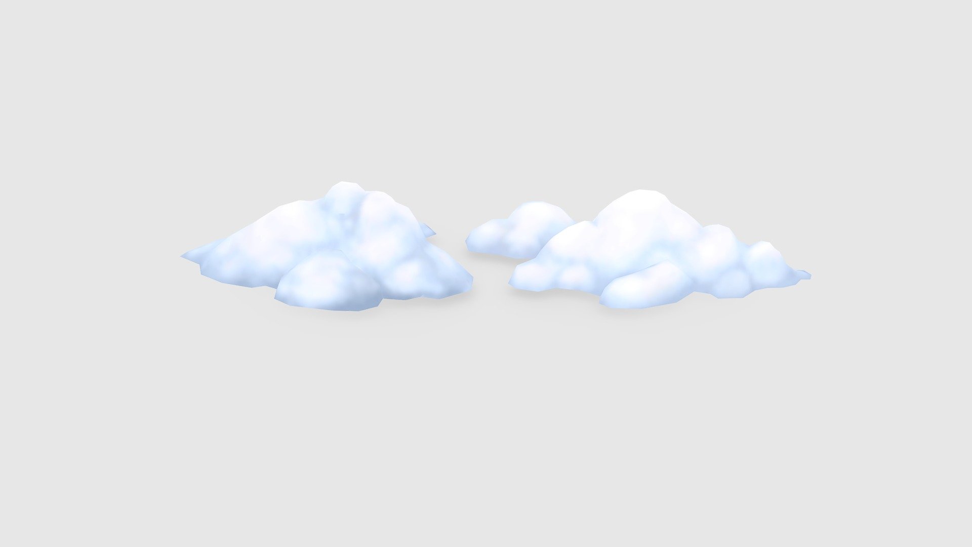 Cartoon clouds or snows 3d model