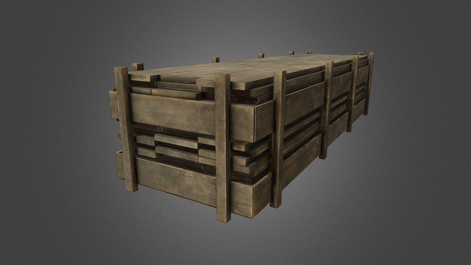 Pile of Planks 3d model