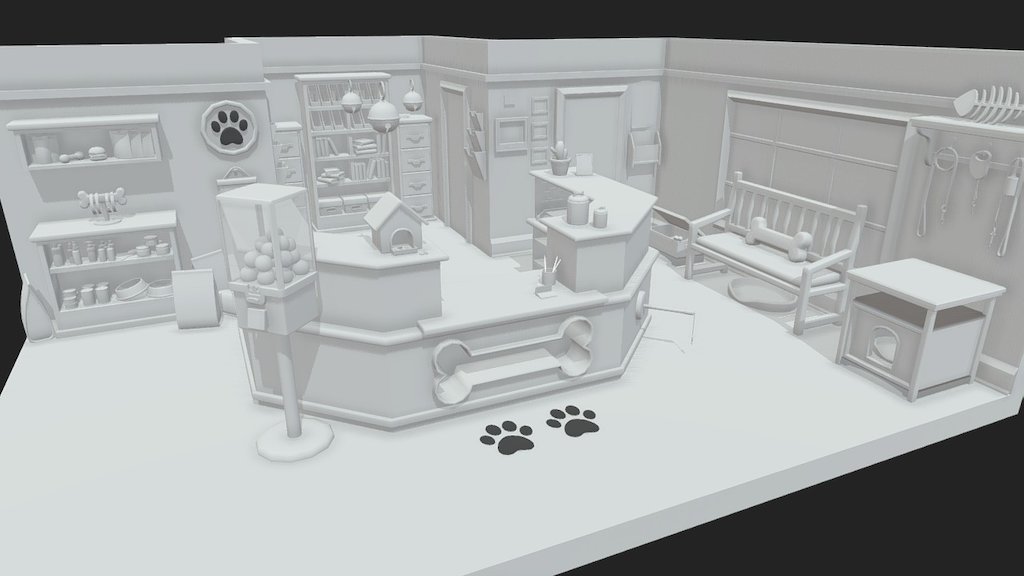 Animal Clinic WIP 3d model