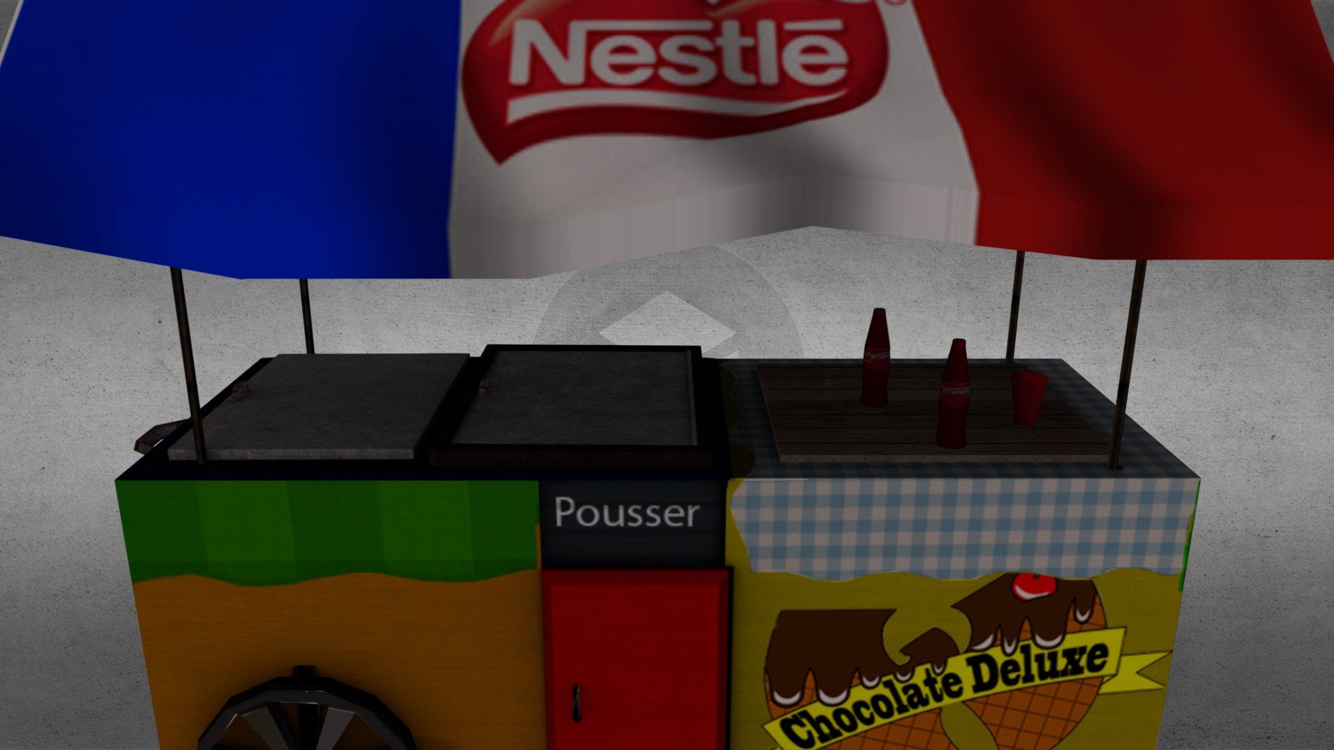 Ice Cream Cart 3d model