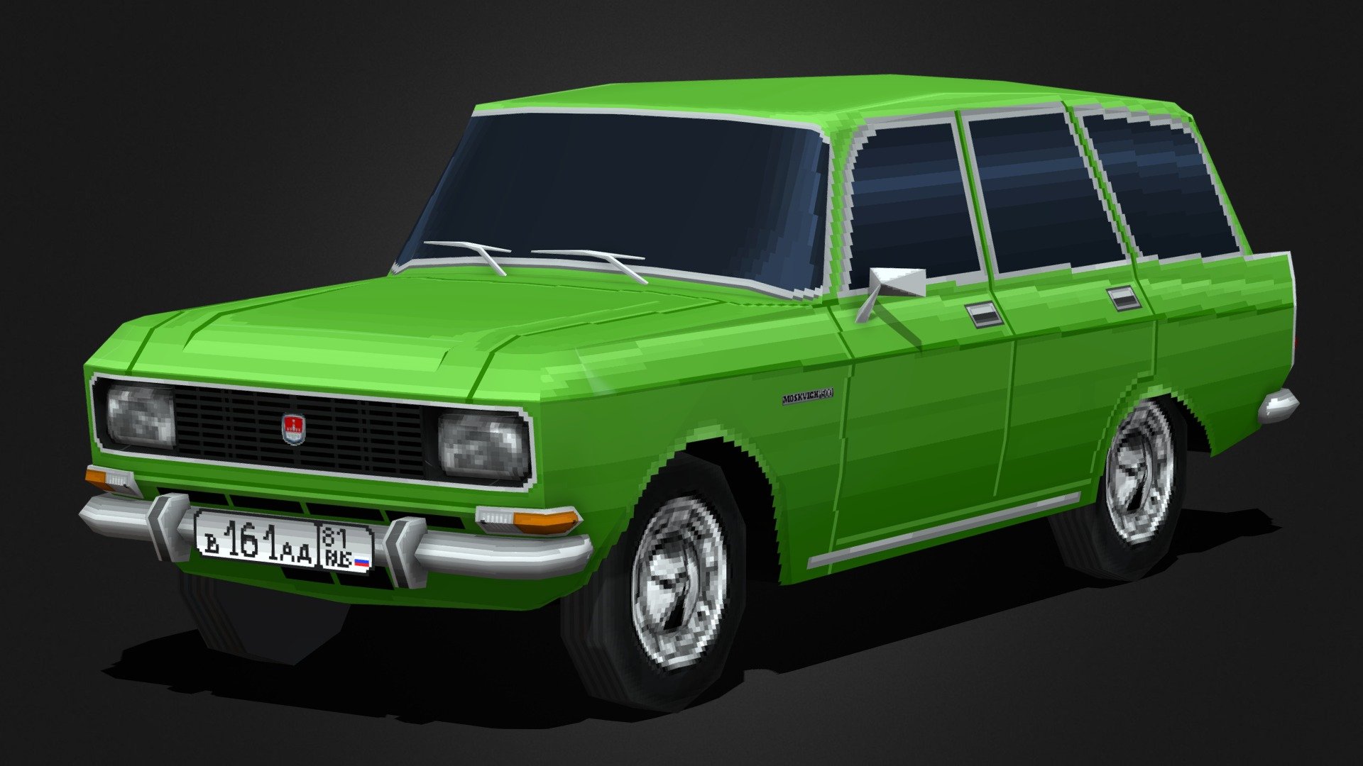 Moskvich-2137 1976 (PS1 Low-poly) 3d model