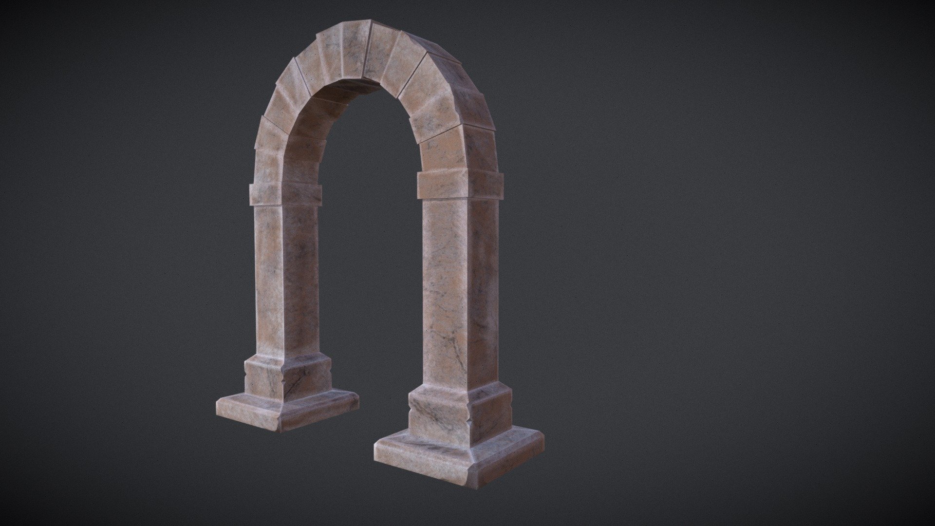 Lowpoly Classical Archway 3d model