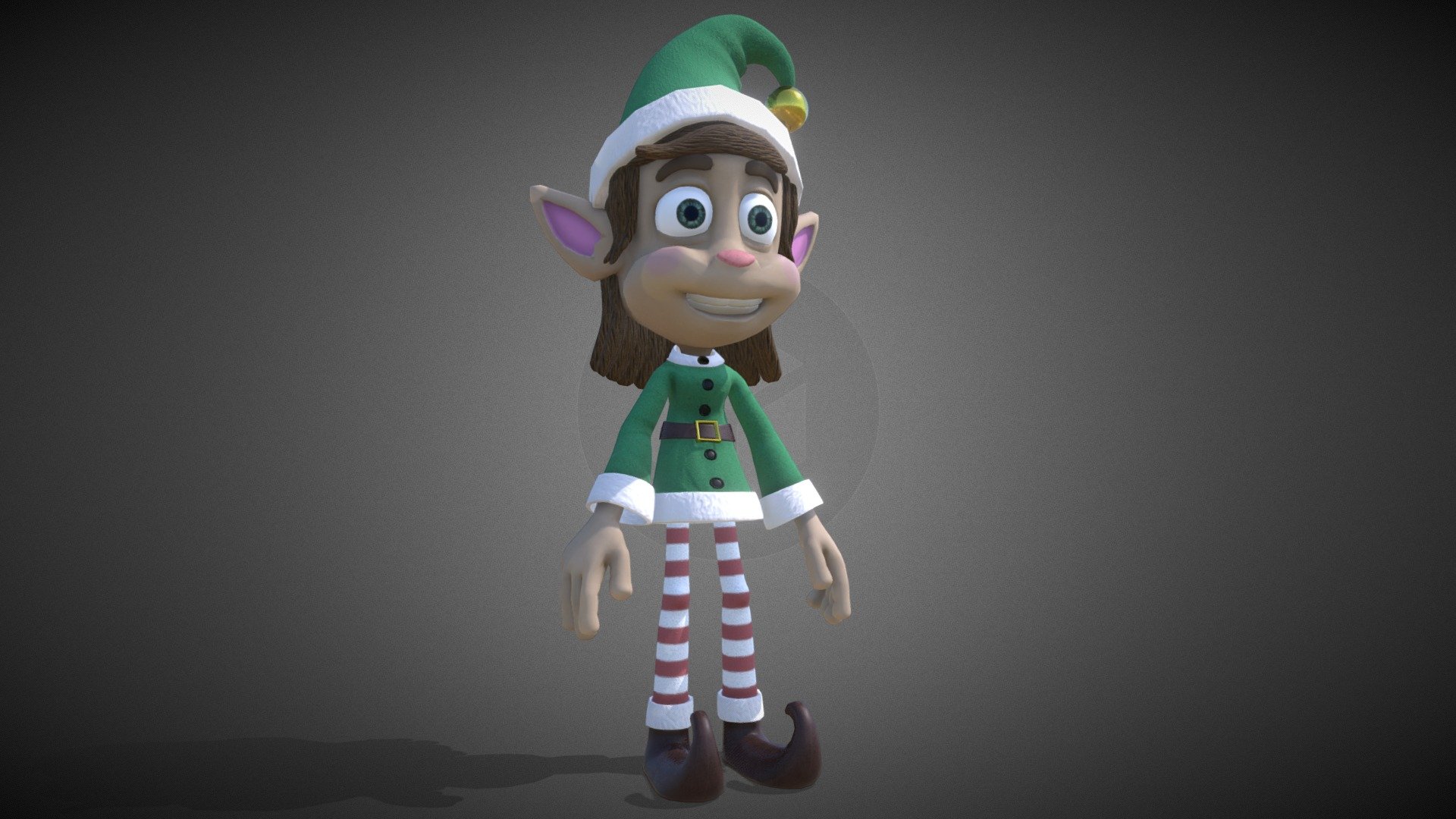 Holiday Elf Character 3d model