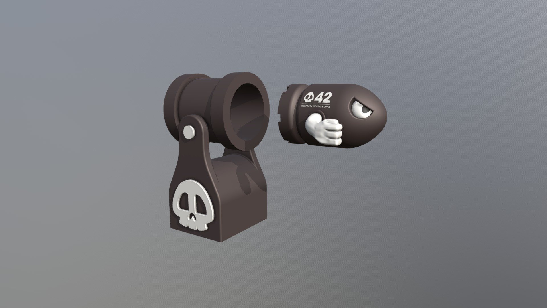 Bullet Bill Cannon 3d model