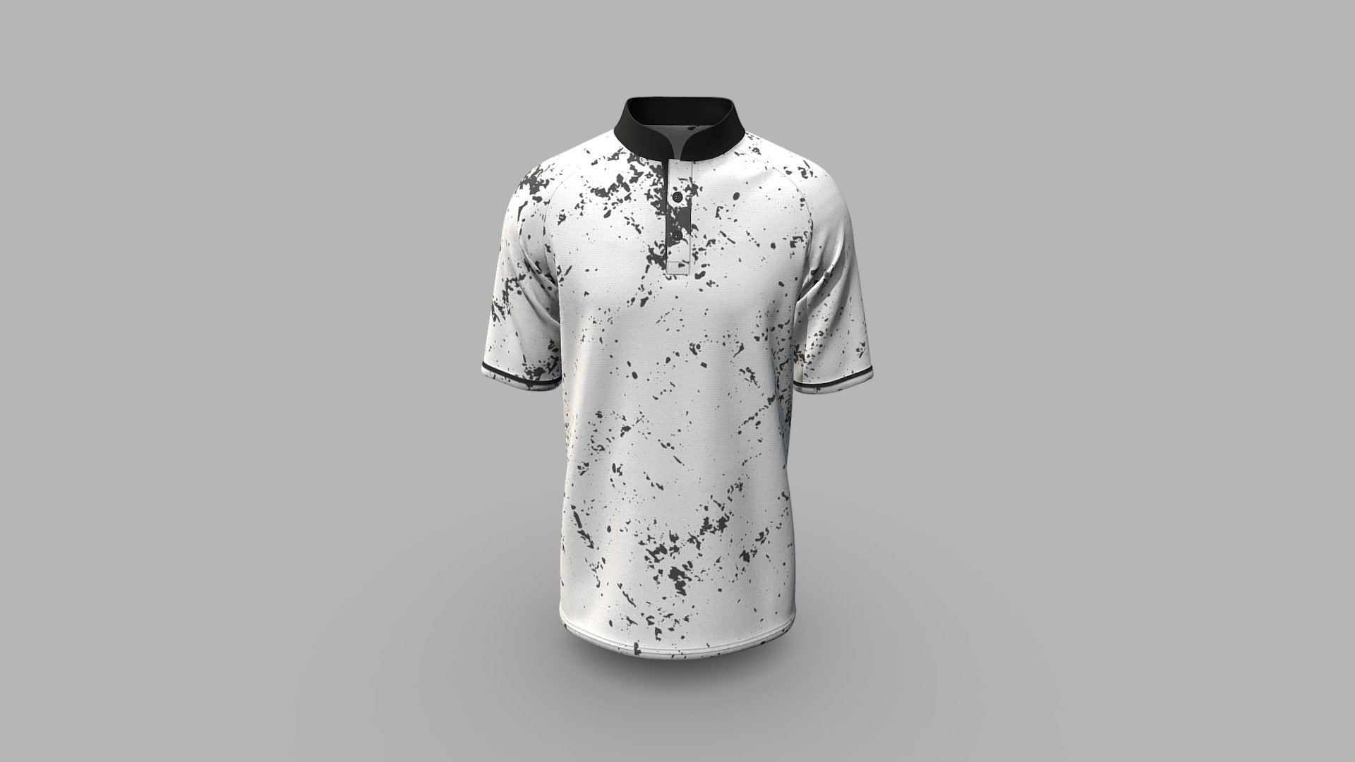 Mens Knit Fashion Polo 3d model