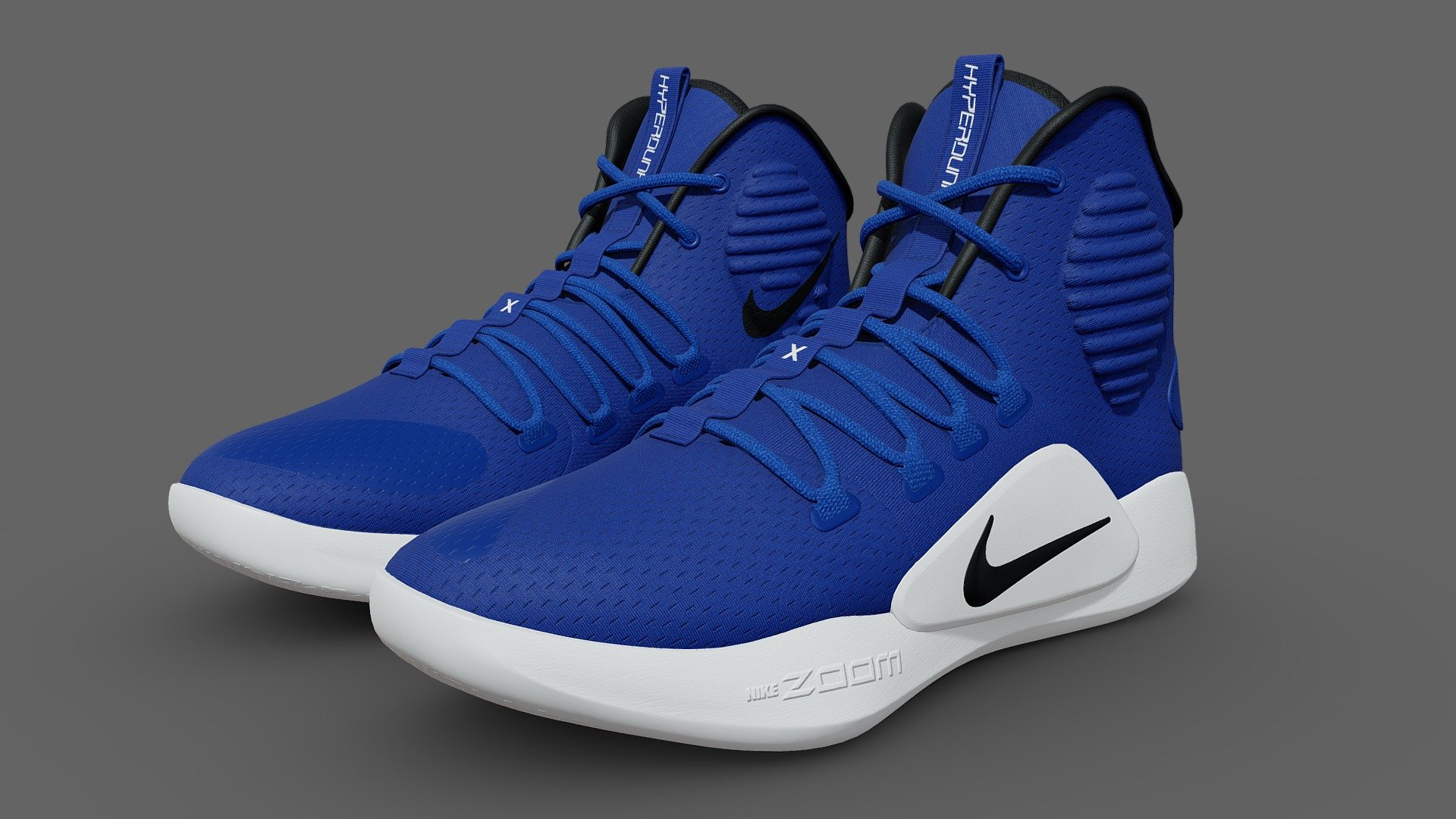 Nike Basketball Shoes Blue 3d model