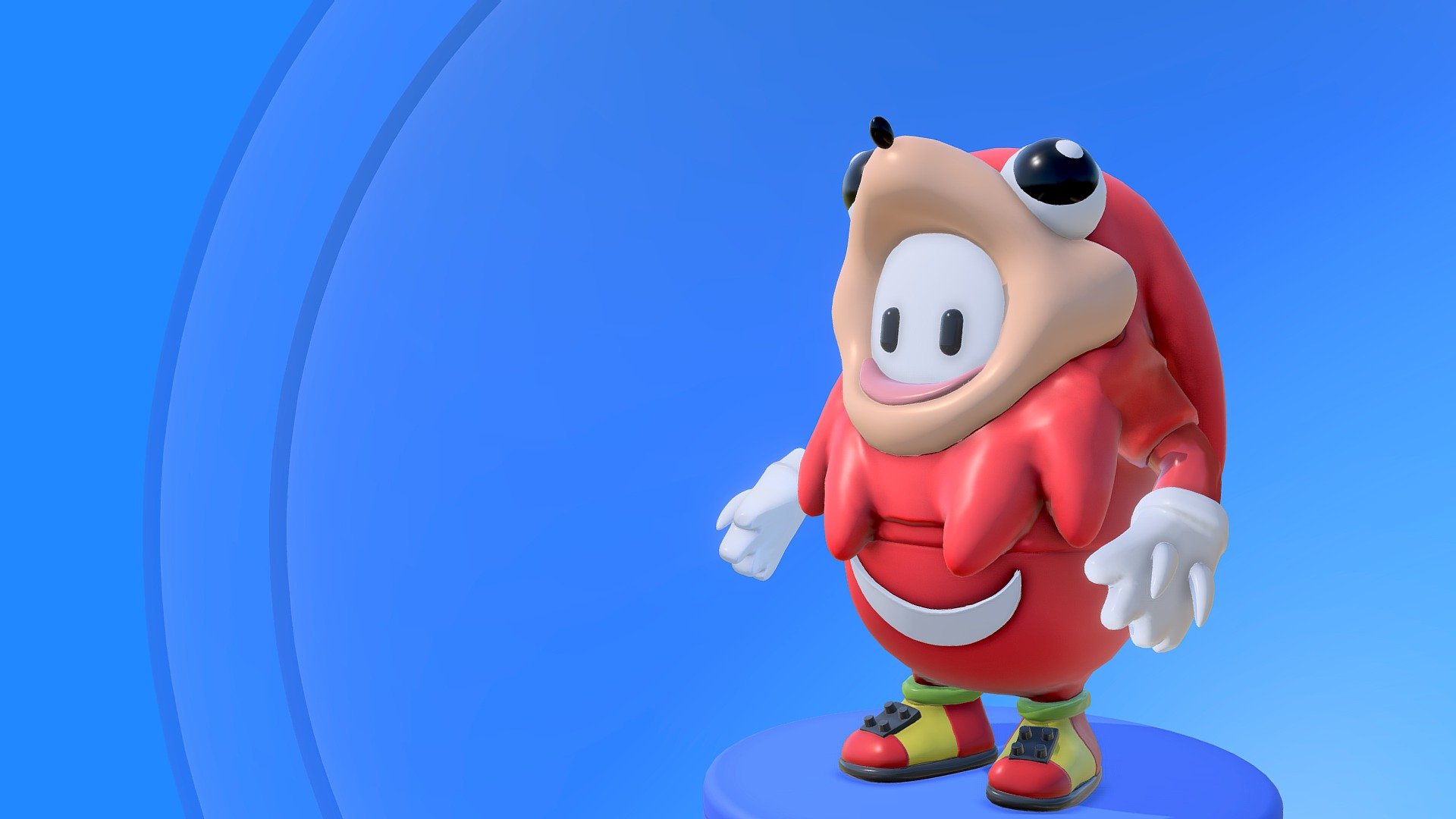 Fall Guy Ugandan Knuckles 3d model