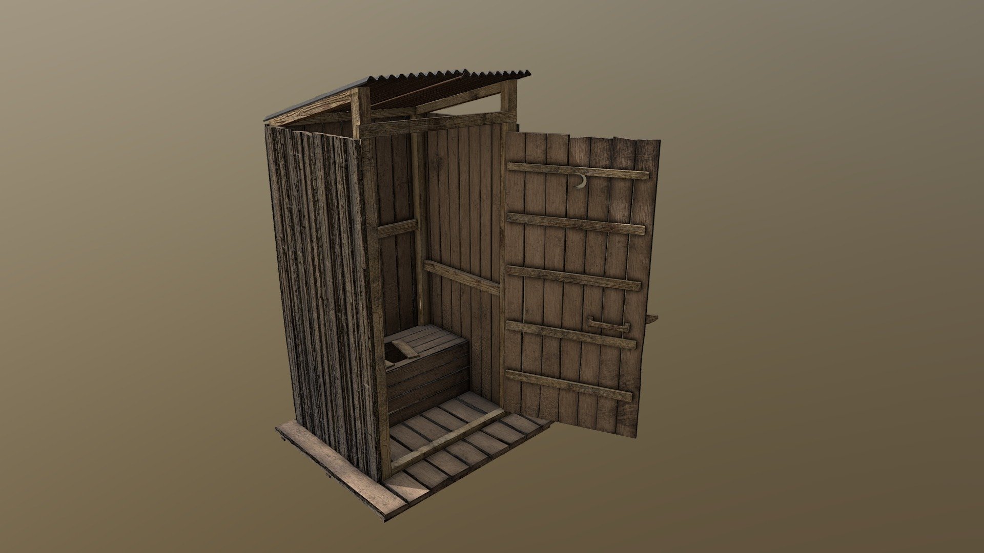 Outhouse/toilet 3d model