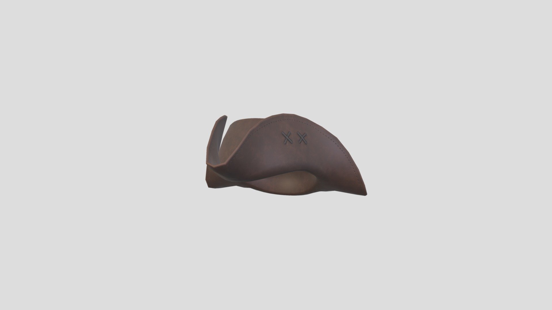 Leather Pirate Hat 3d model