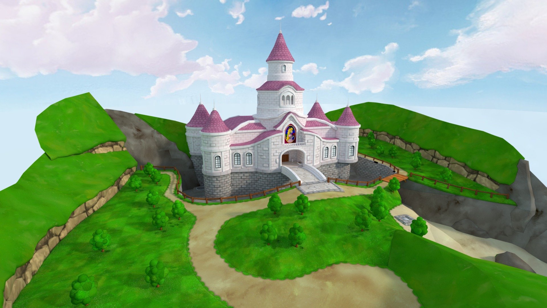 Peach Castle 3d model