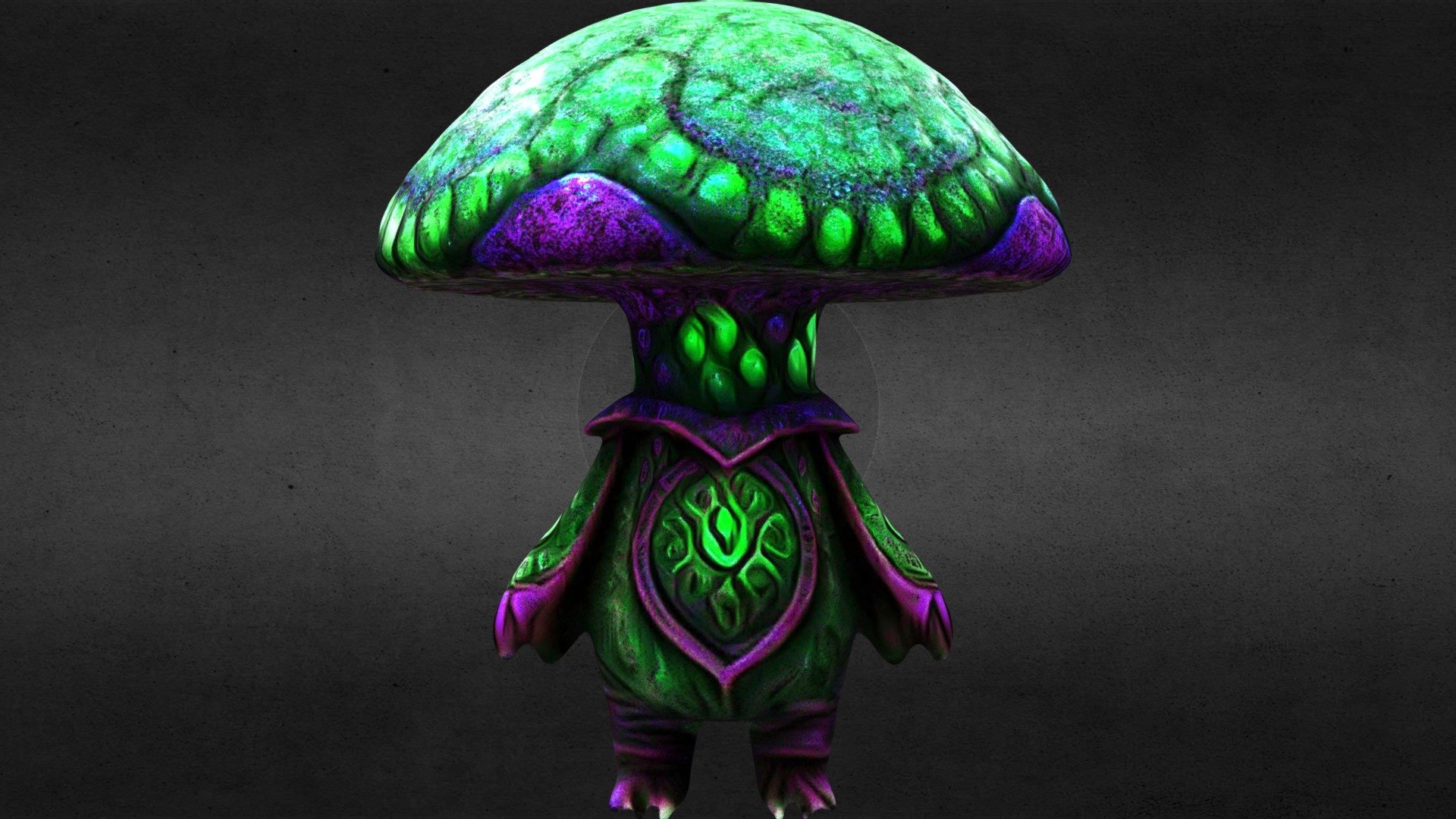 Stylized Mushroom Creature 3d model