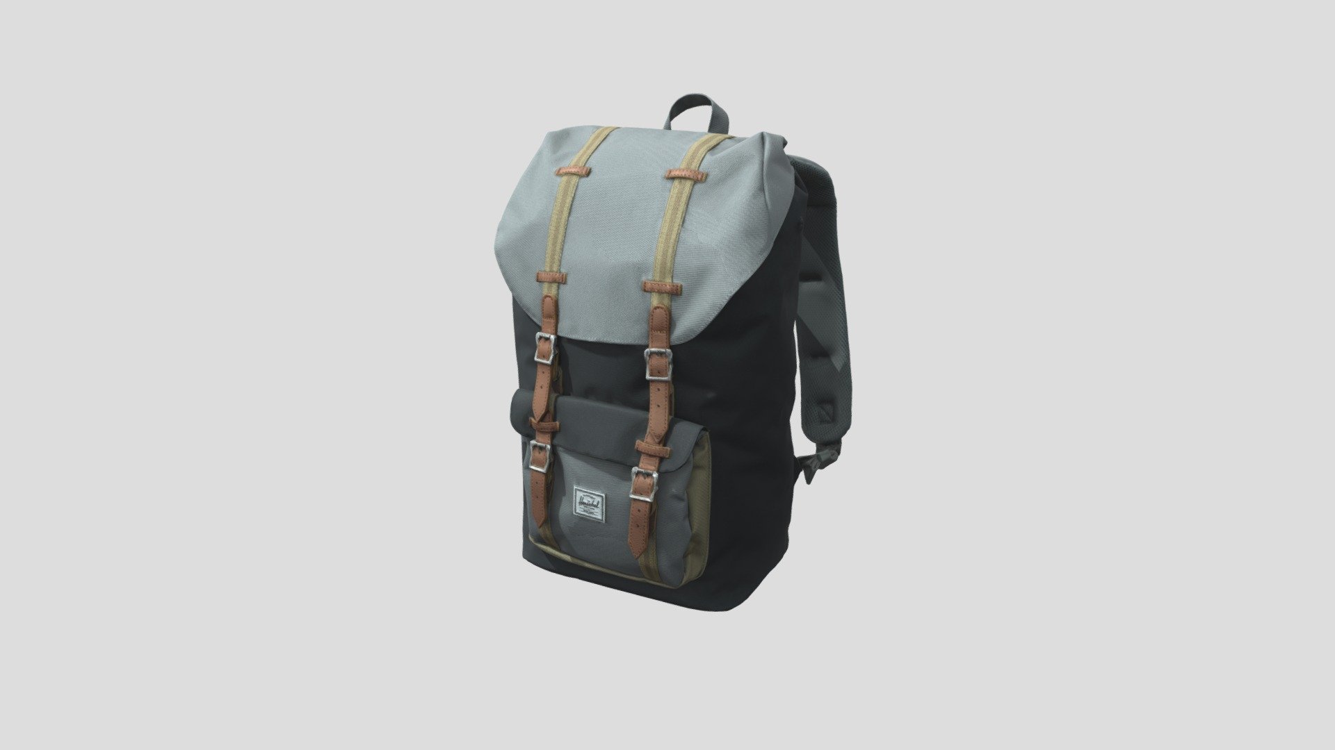 Denim camouflage backpack 3d model