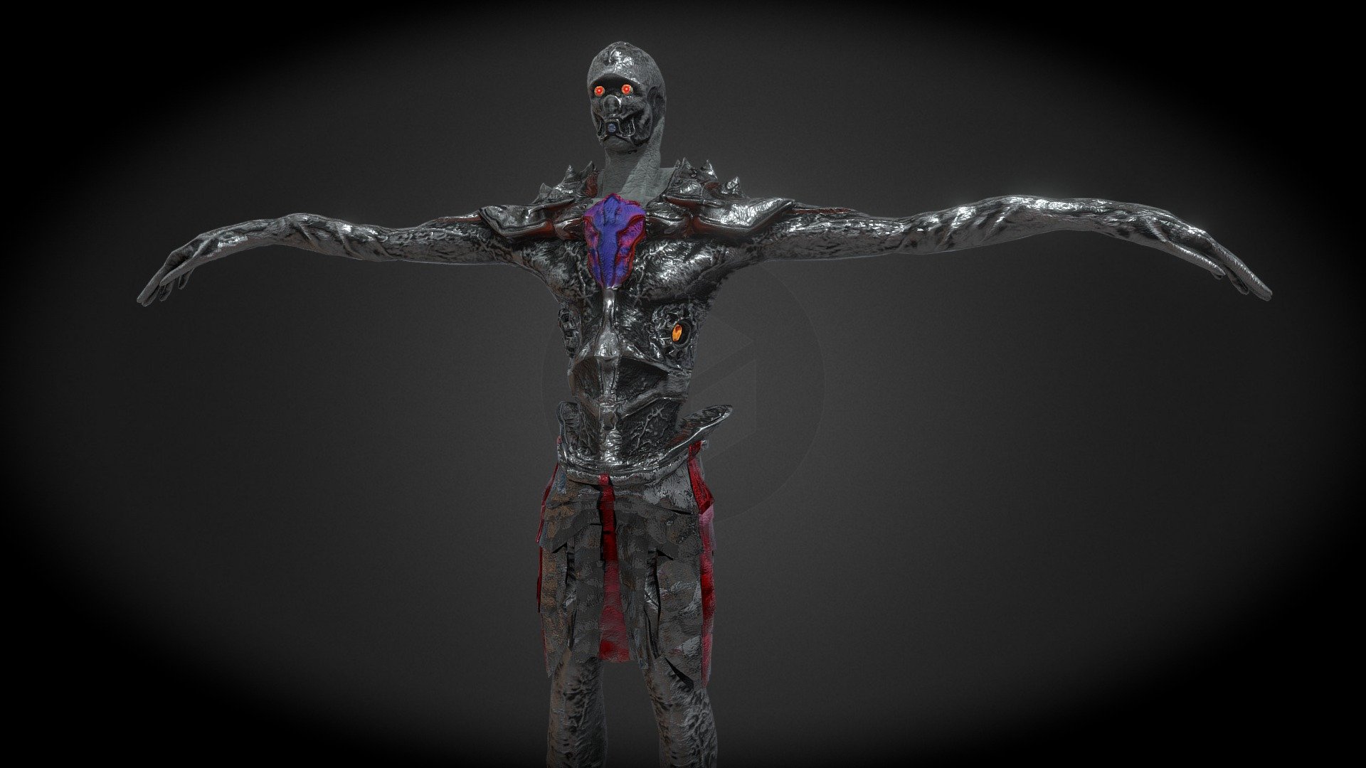 UE4 rig and Texture. (cyborg pack) 3d model