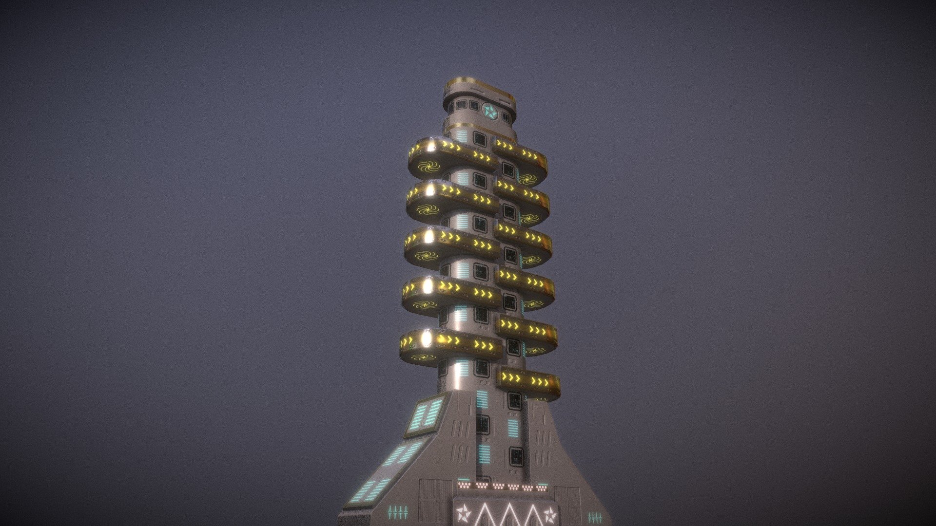 Sci-Fi Building 1 3d model