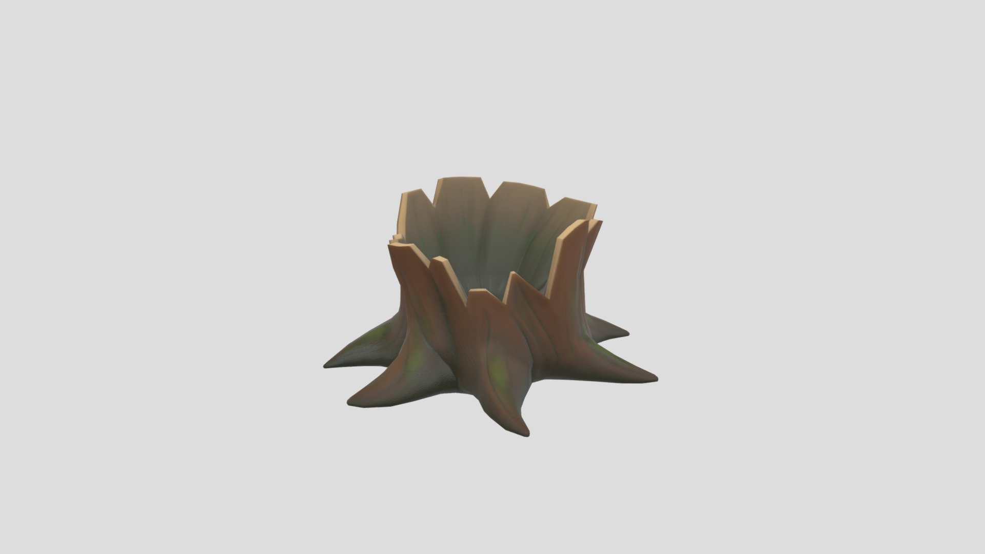 Low Poly Stump 002 3d model