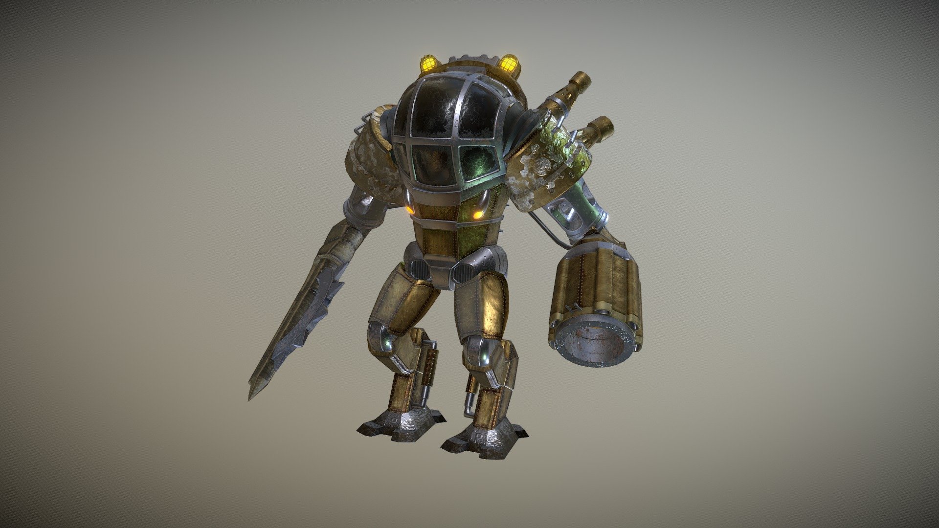 Steampunk Mech 3d model